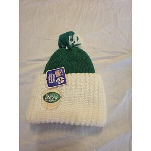 New York Jets Vintage NFL Official Licensed Youth Size Pom Pom Winter Hat NWT
